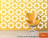 Wall Decal Flower Daisy Retro Floral Pattern Botanical Modern Bloom Nature Mod