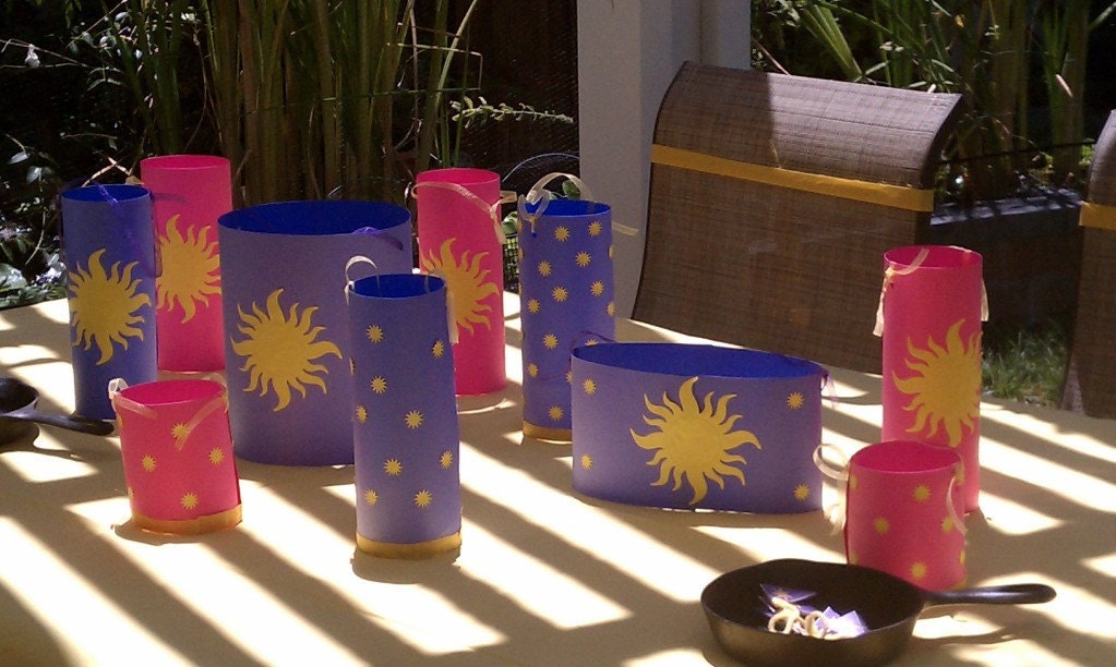 Disney Tangled inspired Rapunzel "Floating" Lanterns--Set of 6 -- shipping included