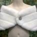 For Flower girl - Ivory faux fur bridal wrap shrug stole shawl FW001F-Ivory