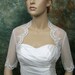 Ivory elbow length sleeve dot lace bolero bridal shrug bridal bolero bridal jacket wedding bolero wedding jacket wedding shrug