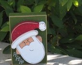 SANTA BLOCK for Christmas, Winter, Noel, shelf, desk, office, mantle and home decor