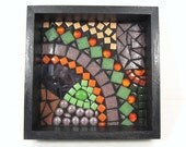 MOSAIC  -- SECONDARIES -- mosaic-- 8x8, self-framed or use as dish.  Great gift for men or women