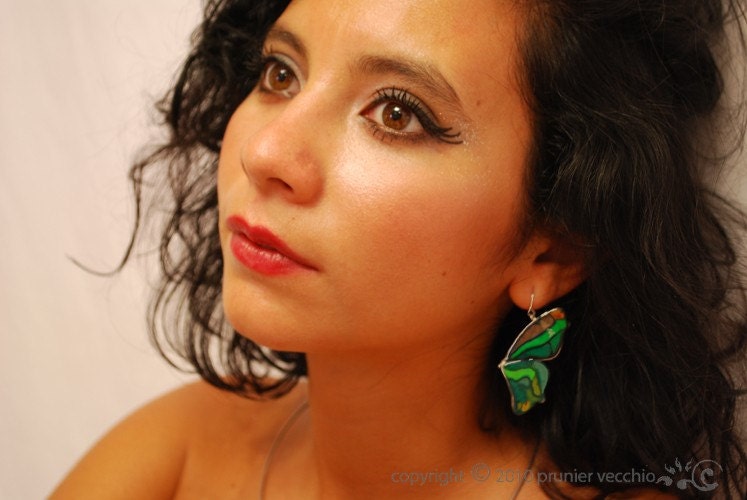 Green Farfalla Earrings