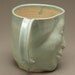 Face Mug Sky Blue Smile Happy Head Cup Figure Sculpture