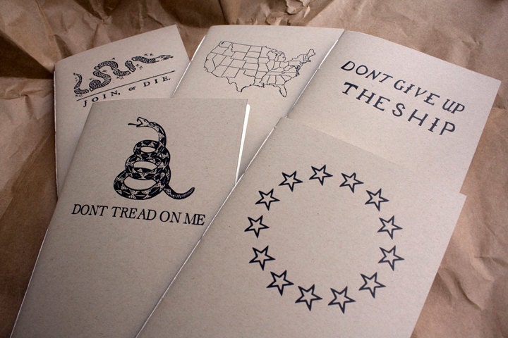 Set of 5 Letter Pressed Notebooks