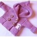 Hand Knitted hooded baby coat Baby coat with pockets Merino hoodie Knit hoodie Pea coat 0-9 month SUMMER SALE