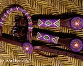 Hand Beaded Horse Bridle or Headstall Custom Order you pick the Colors and Designs