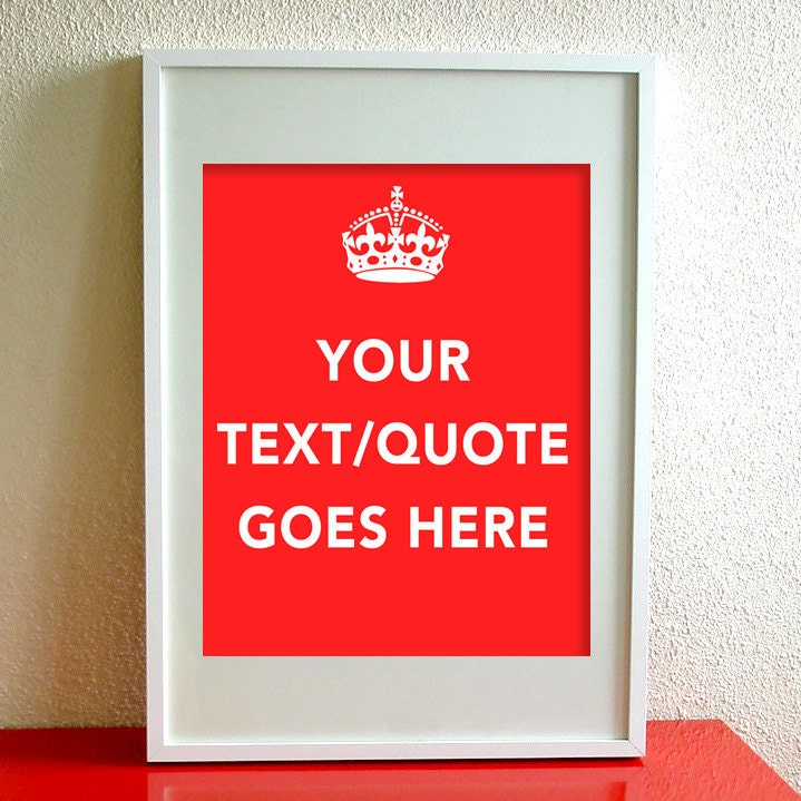 Make your own Keep Calm and Carry On spoof ART PRINT (various sizes available - 11x14 - 20x30 inches)