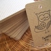 ribbed brown MINI business cards