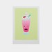 Milkshake print, pastel wall decor, spring summer illustration, childrens wall art
