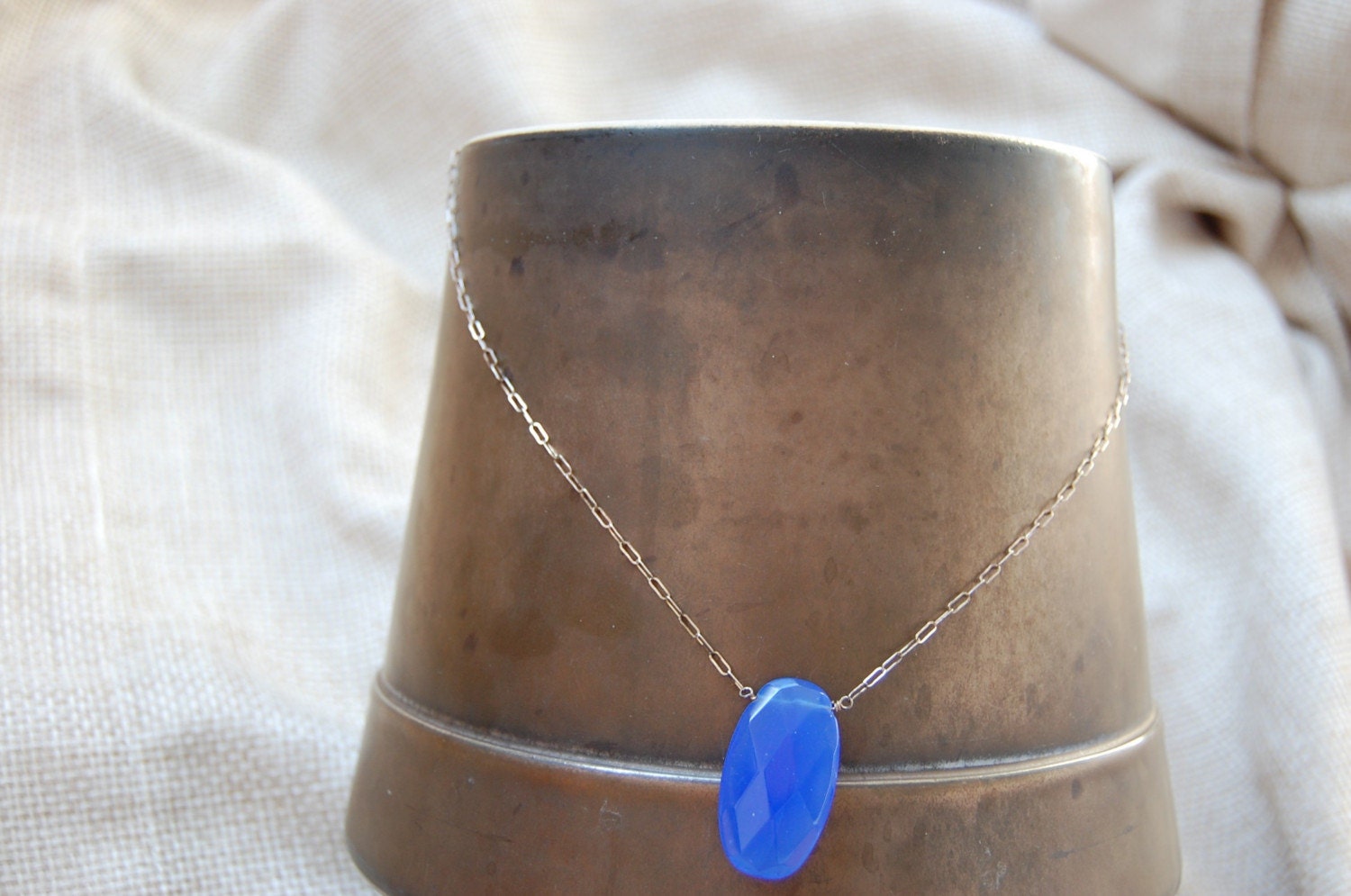 blue chalcedony drop