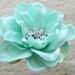 seafoam flower hair clip, mint green hair clip, something blue wedding, bridesmaid hair clip