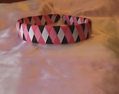 Pink, Black, and White Woven Headband
