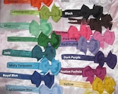 Super Soft Interchangeable Elastic Headband with Removable Pinwheel Hairbow (CHOOSE from 55 colors) NEW COLORS