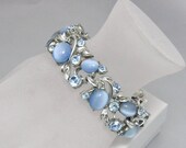 Vintage Something Blue Rhinestone Bracelet by Coro