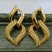 Vintage Napier Pierced Earrings Goldtone Textured Moroccan Dangles