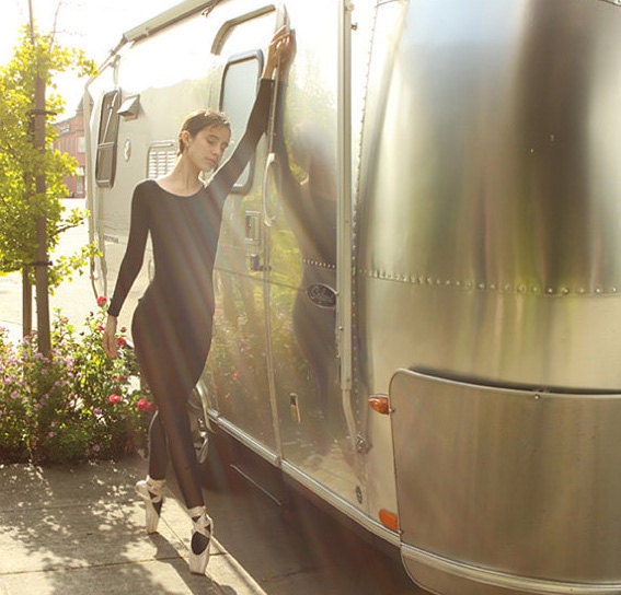 Fashion  Photography Ballerina Art Fashion Photo  Airstream Trailer Photo 8x10 Archival Photograph