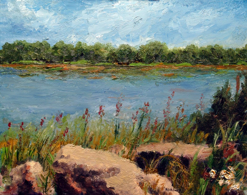Landscape Painting Print - Missouri River - 11 X 14 Giclée