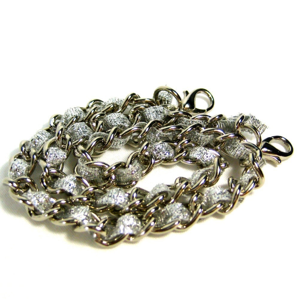 13 inch Nickel-free purse chain(TM) - Silver Sparkles