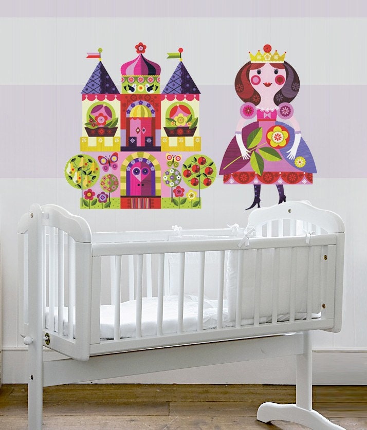 Princess and Castle Wall Decals (not vinyl) - Medium, by Ellen Giggenbach