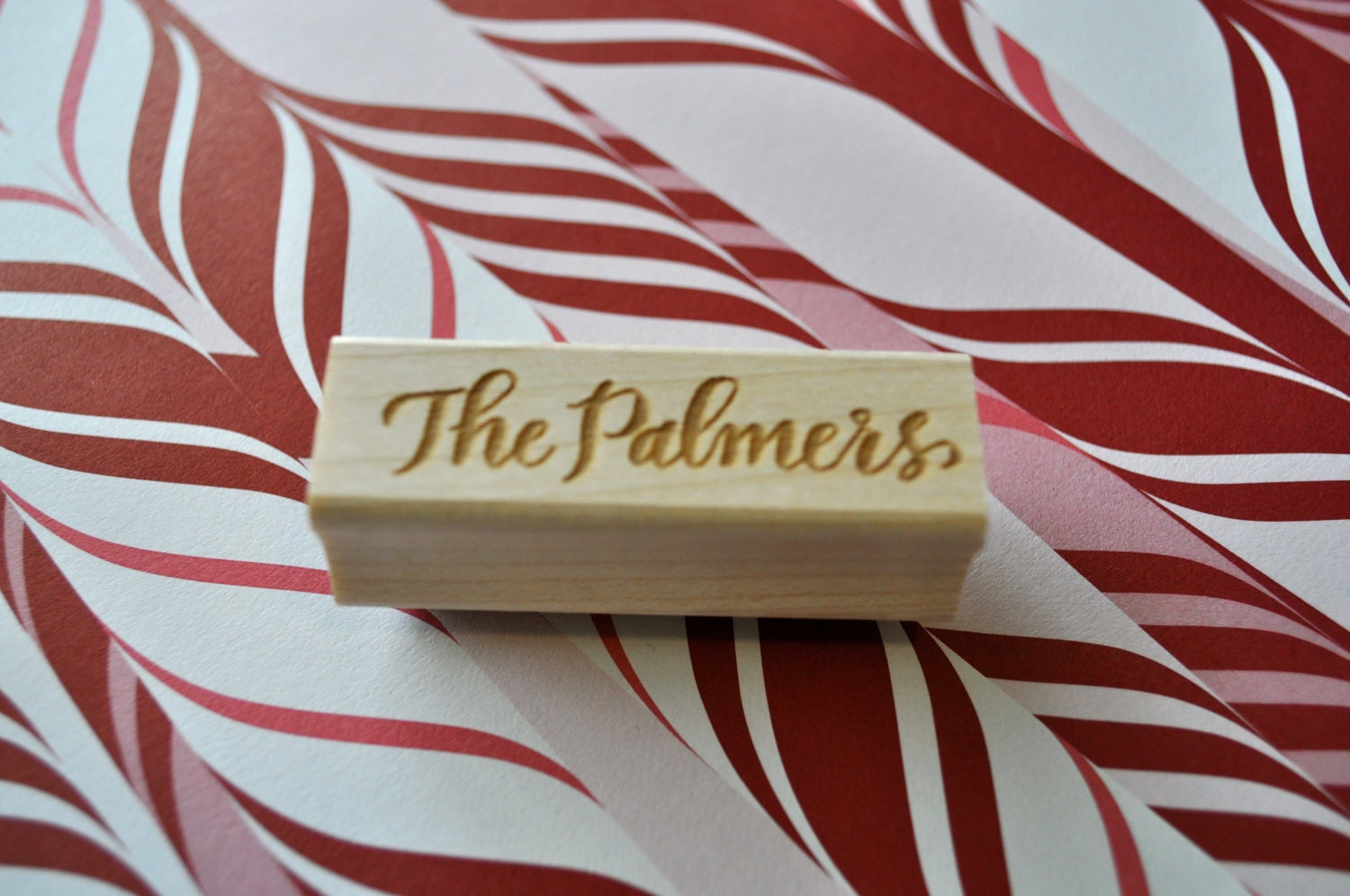 Custom Calligraphy Stationery Stamp - Palmer Lettering Style