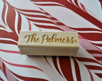 Custom Calligraphy Stationery Stamp - Palmer Lettering Style