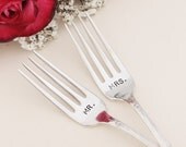 Mr. and Mrs. Forks Recycled Vintage Flatware 1953 Primrose Mr. Mrs. Wedding Forks