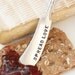 Vintage hand stamped cheese or jam spreaders spread love joy peace cheer recycled silver plated flatware silverware