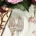 Bride and Groom forks  silver plated wedding cake forks hand stamped silverware Jubilee 1953