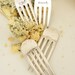 Cheese Marker Set of 6 recycled silver plated silverware  fork tines rustic vineyard style, for the gourmet, hostess, housewarming