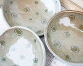 Set of four small stoneware bowls