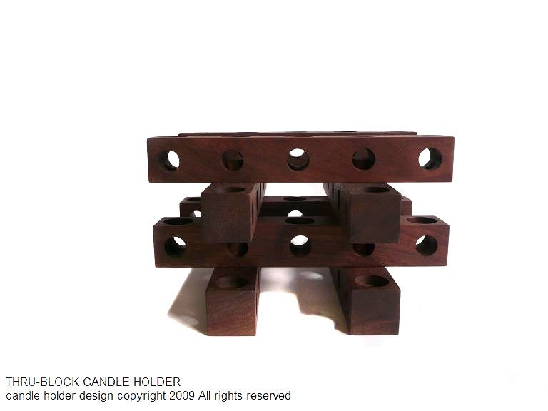 8 Piece CANDELABRA - 16 inch long Thru-Block CANDLE HOLDER Set