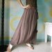 Funky Blossom...Floral Applique Hand Dyed Cocoa Brown Cotton Mix Viscose Skirt