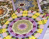 Four Mandala greetings cards