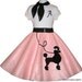 Girls Size S 4-5-6 Custom Made Patty Poodle Skirt and Scarf Set Your choice of Color