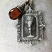 Sterling Silver First Communion Holy Chalice garnet charm necklace January birthstone