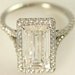 GIA certified - 5 carat - Emerald Cut Diamond engagement ring - solid Platinum- Luxury - engagement - bride - weddings
