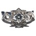 LOVE IN BLOOM - Flower Lotus Rose Diamond Engagement or Right Hand Semi mount Ring Setting - 14k white, yellow or rose gold -fL03