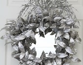Silver Reflections Mirrored Wreath // Decorative Wall Mirror // Large Mirror // Sunbrust Mirror // Mirror Home