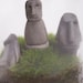 Easter Island miniature terrarium with live moss