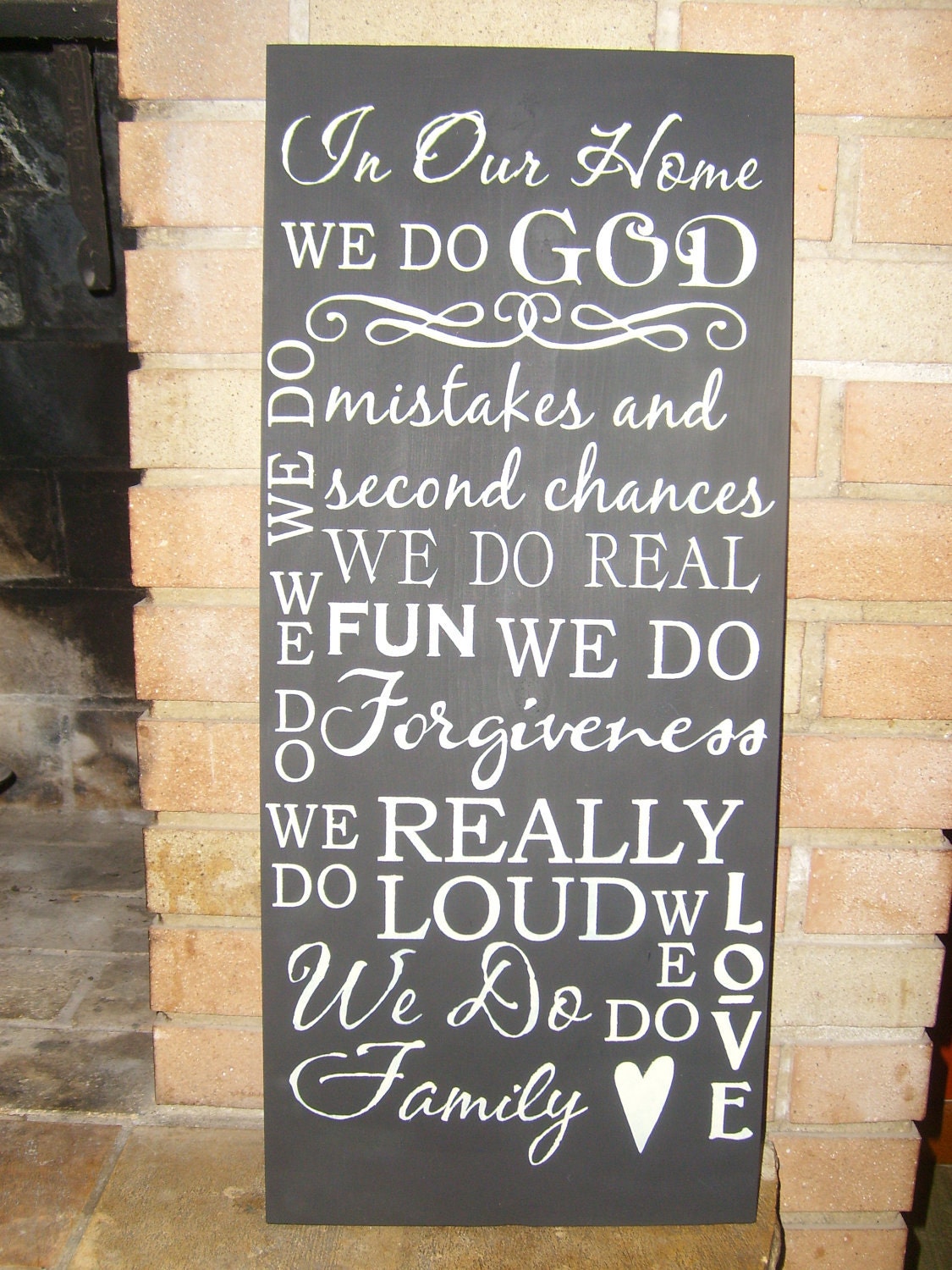Inspirational Typography Home Decor Wood Sign, Subway, Housewares, Housewares