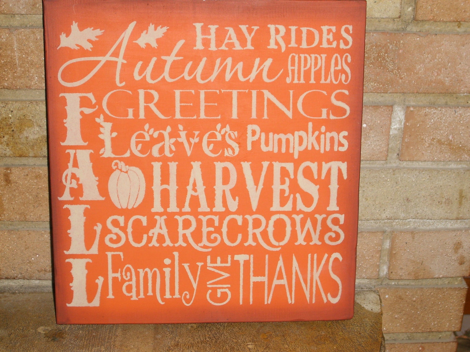FALL  SAmPleR HaNdPaiNtEd WooD SiGn,  ThAnKsGiViNg, HoLiDaY HoMe DeCoR, PriMiTivE