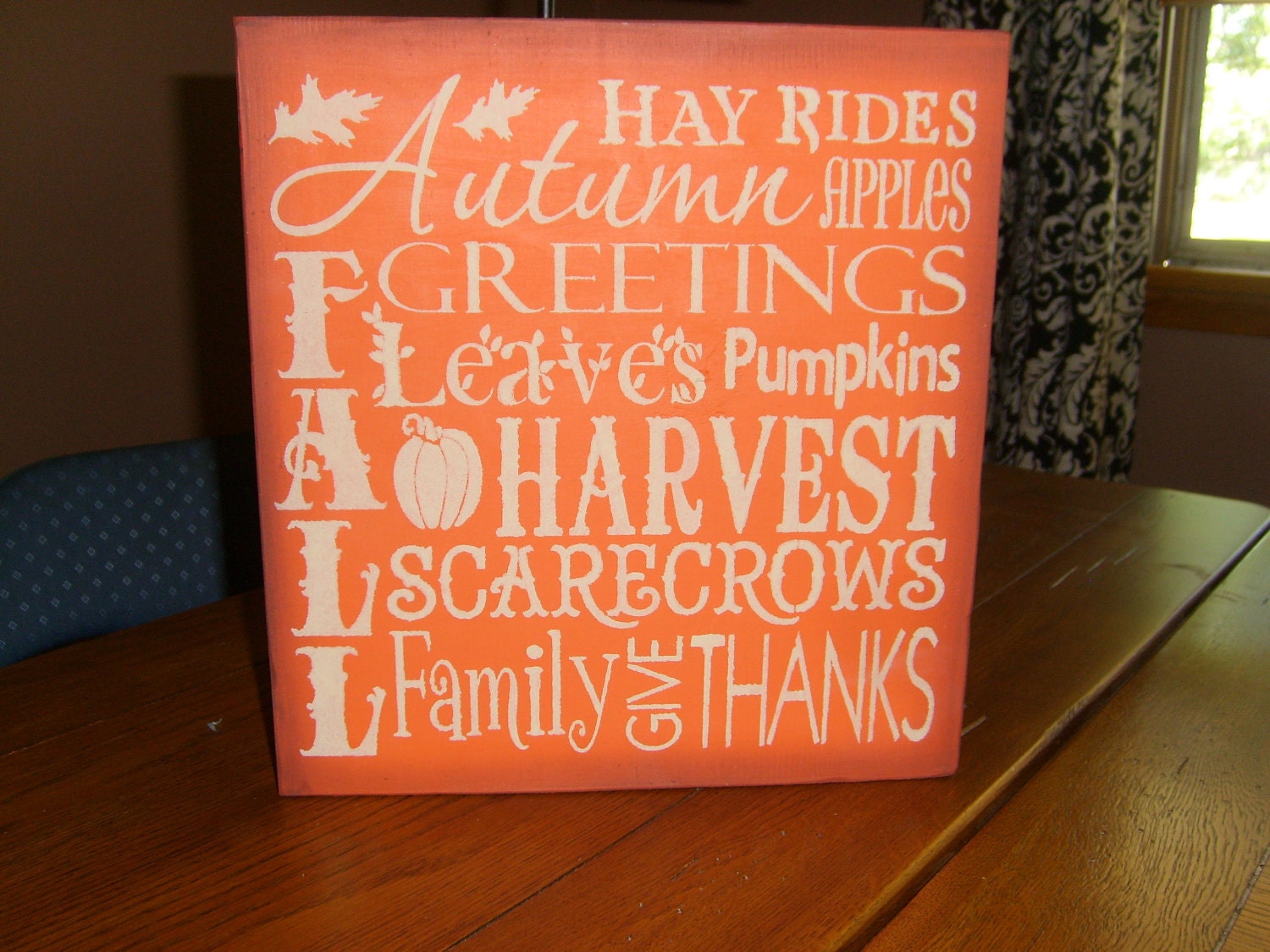 FALL  SAmPleR HaNdPaiNtEd WooD SiGn,  ThAnKsGiViNg, HoLiDaY HoMe DeCoR, PriMiTivE