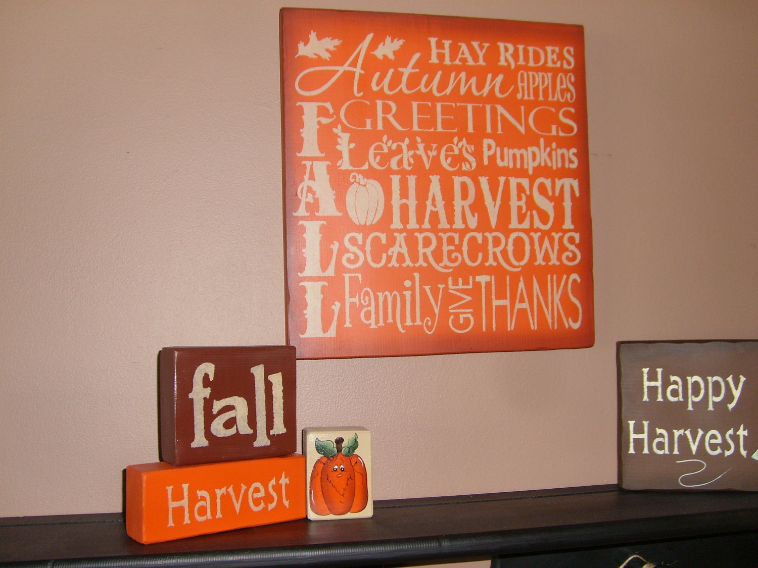 FALL  SAmPleR HaNdPaiNtEd WooD SiGn,  ThAnKsGiViNg, HoLiDaY HoMe DeCoR, PriMiTivE