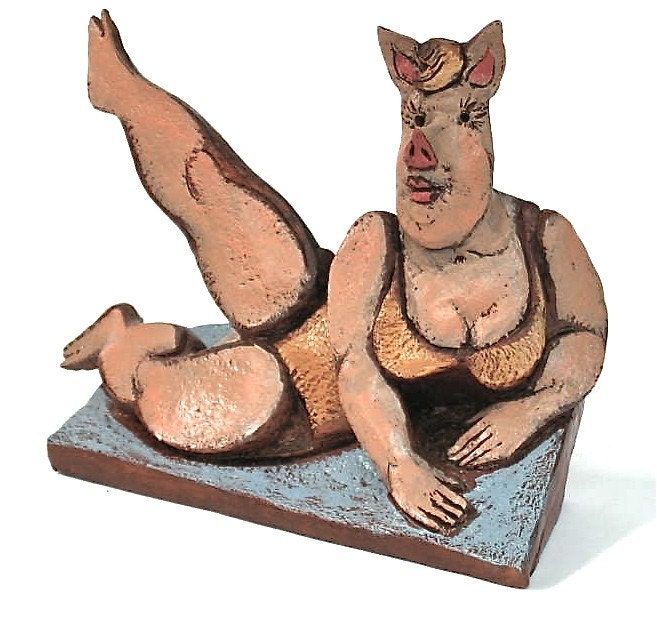 Pig Sculpture - Pigmallion - Lily Leglift