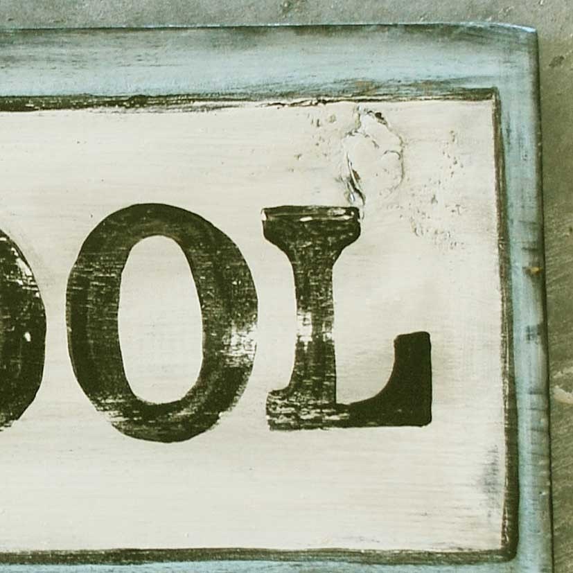 Vintage style POOL sign