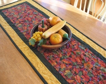 Fall Leaves Quilted Table Runner