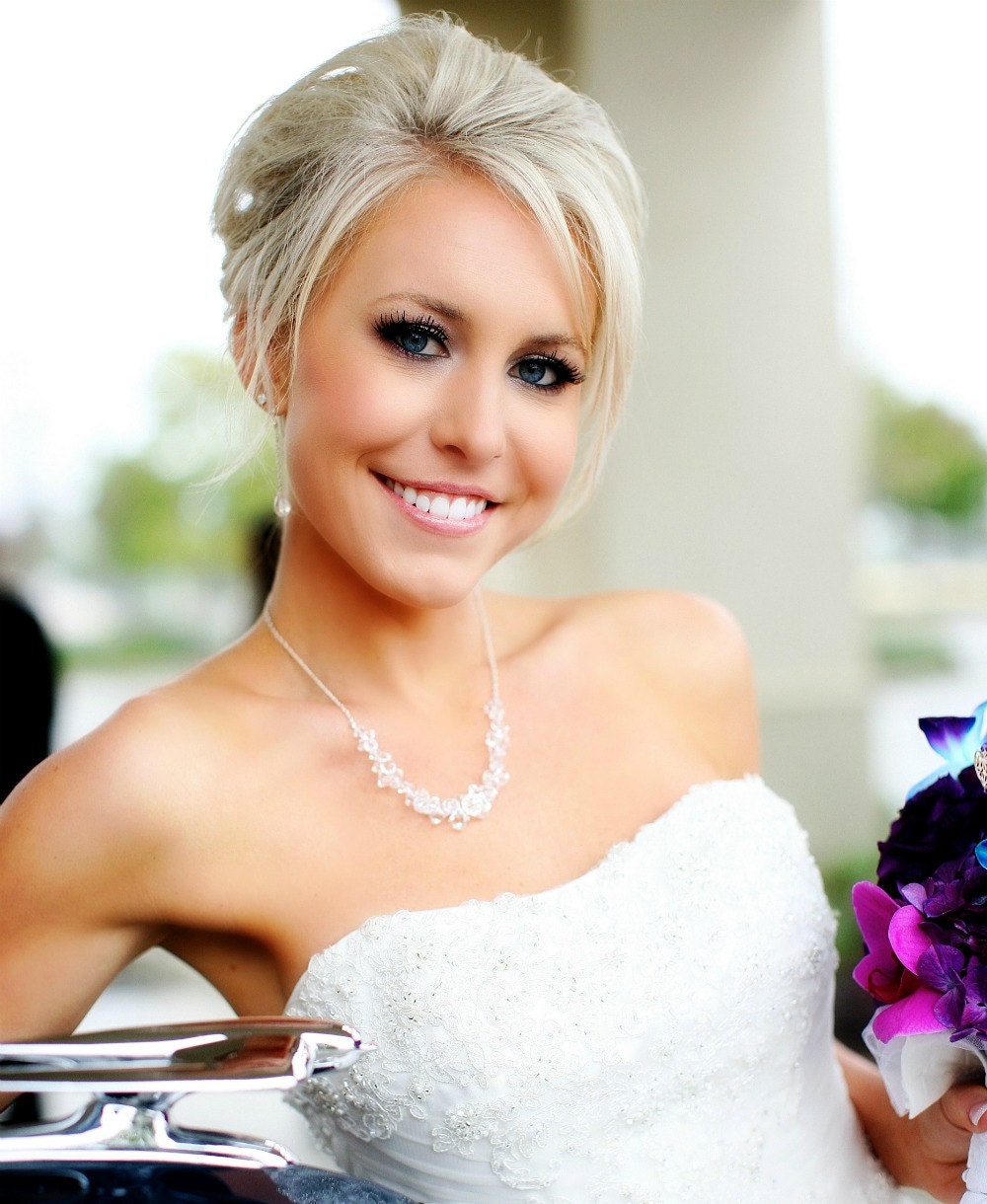 Statement Wedding Necklace. Chunky Wedding Necklace, Crystal Wedding Necklace, Wedding Jewelry Crystal
