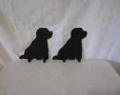 Bichon Frise 2 Hook Leash Holder Metal Dog Wall Art Silhouette
