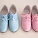 Pony oxfords flats in pastel tones (Handmade to order)